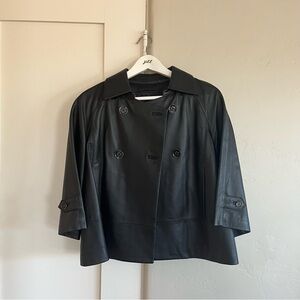 🤍 euc | my-tribe | cropped leather jacket